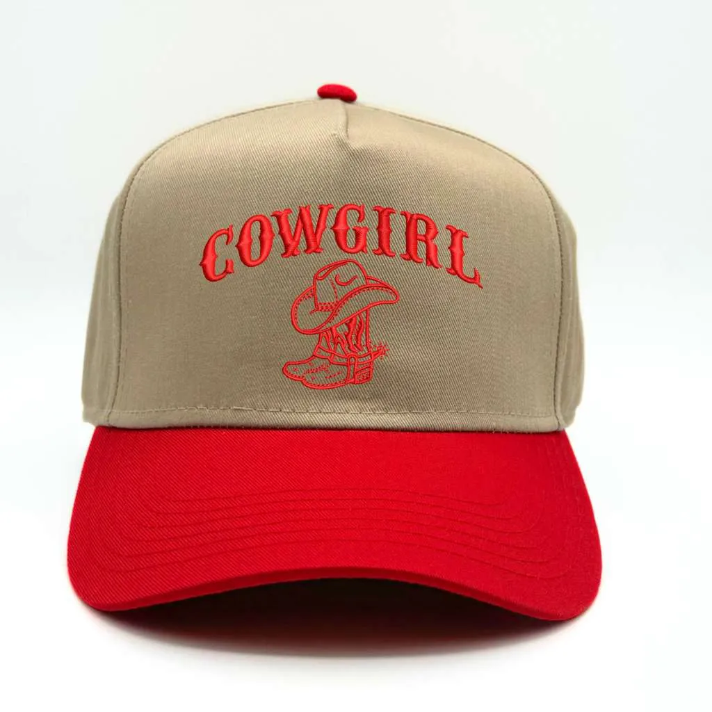 Cowgirl Baseball Hat - 5 Panel Baseball Cap