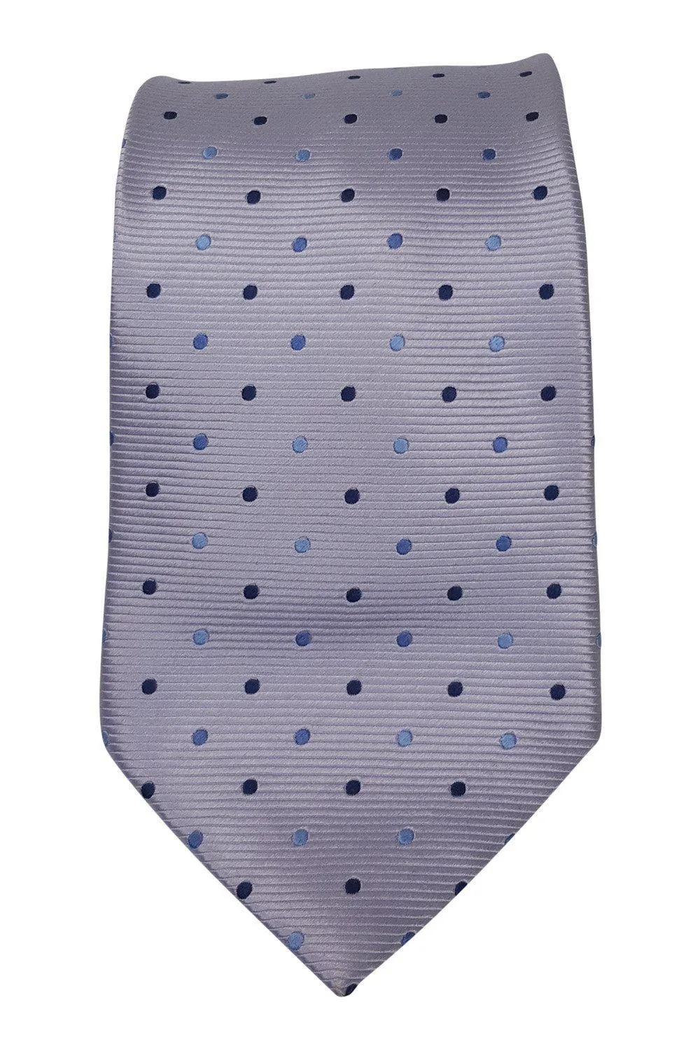 F&F Silk Tie Lilac with Polka Dot Repeat (60.5")