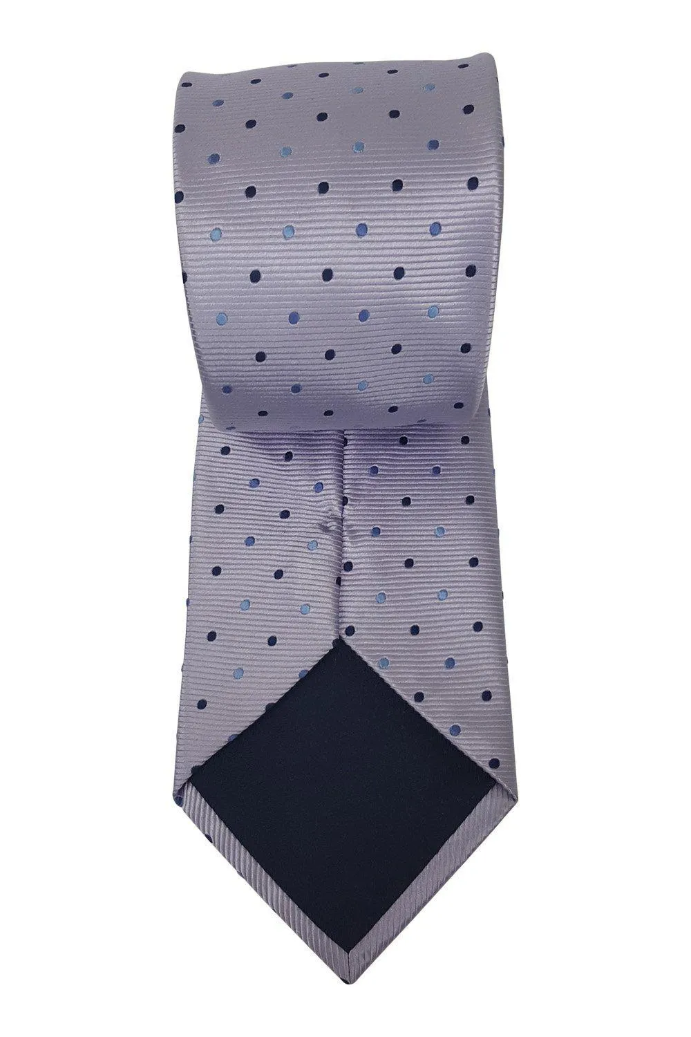 F&F Silk Tie Lilac with Polka Dot Repeat (60.5")