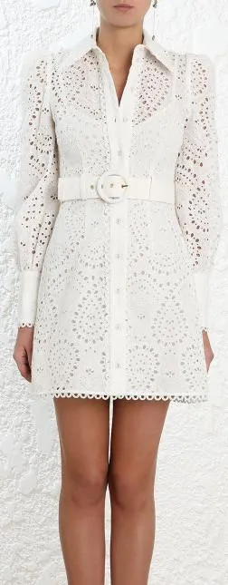 'Heathers' Belted Shirt Dress