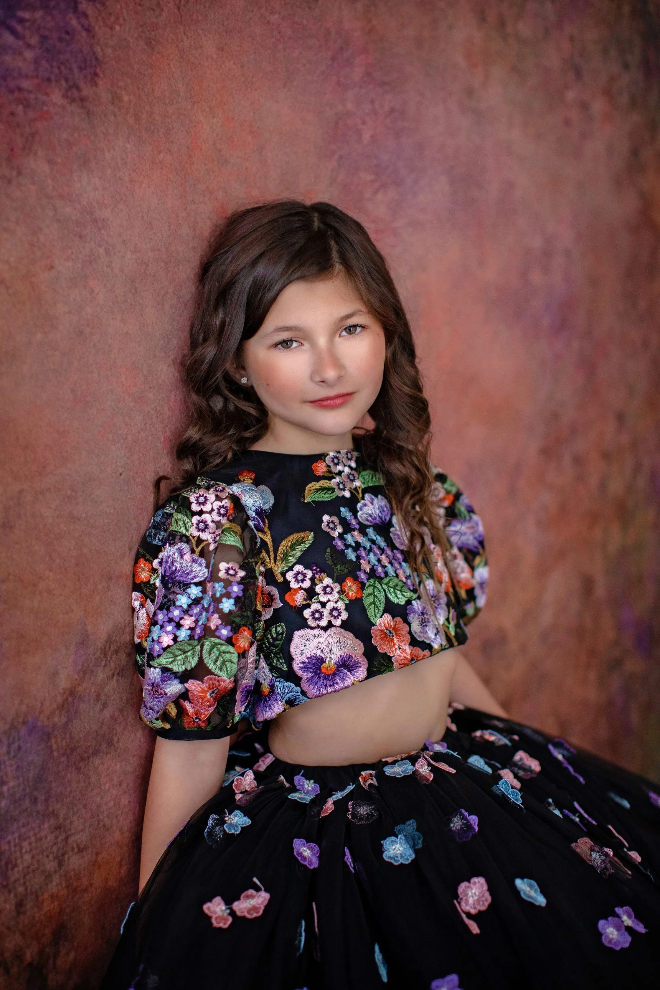 New "Camille" -  Floor Length 2 piece set ( 6 Year - Petite 8 Year)