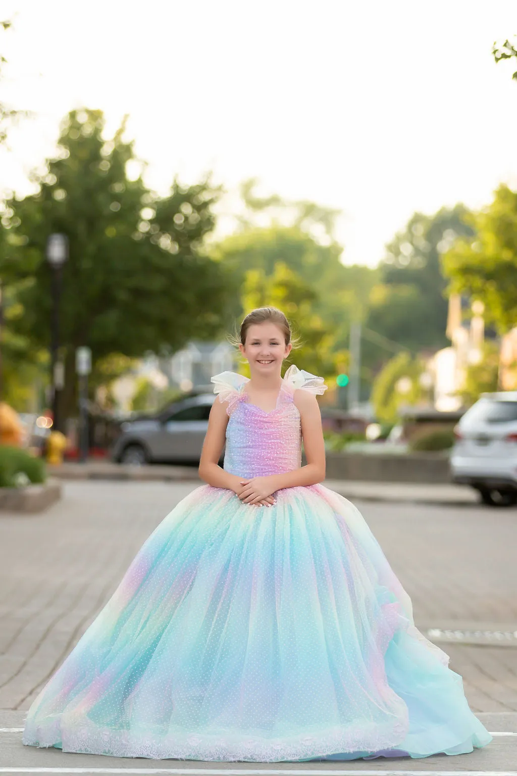 "Ombre Lilac Dream" Floor Length Dress (7 Year-Petite 8 Year)
