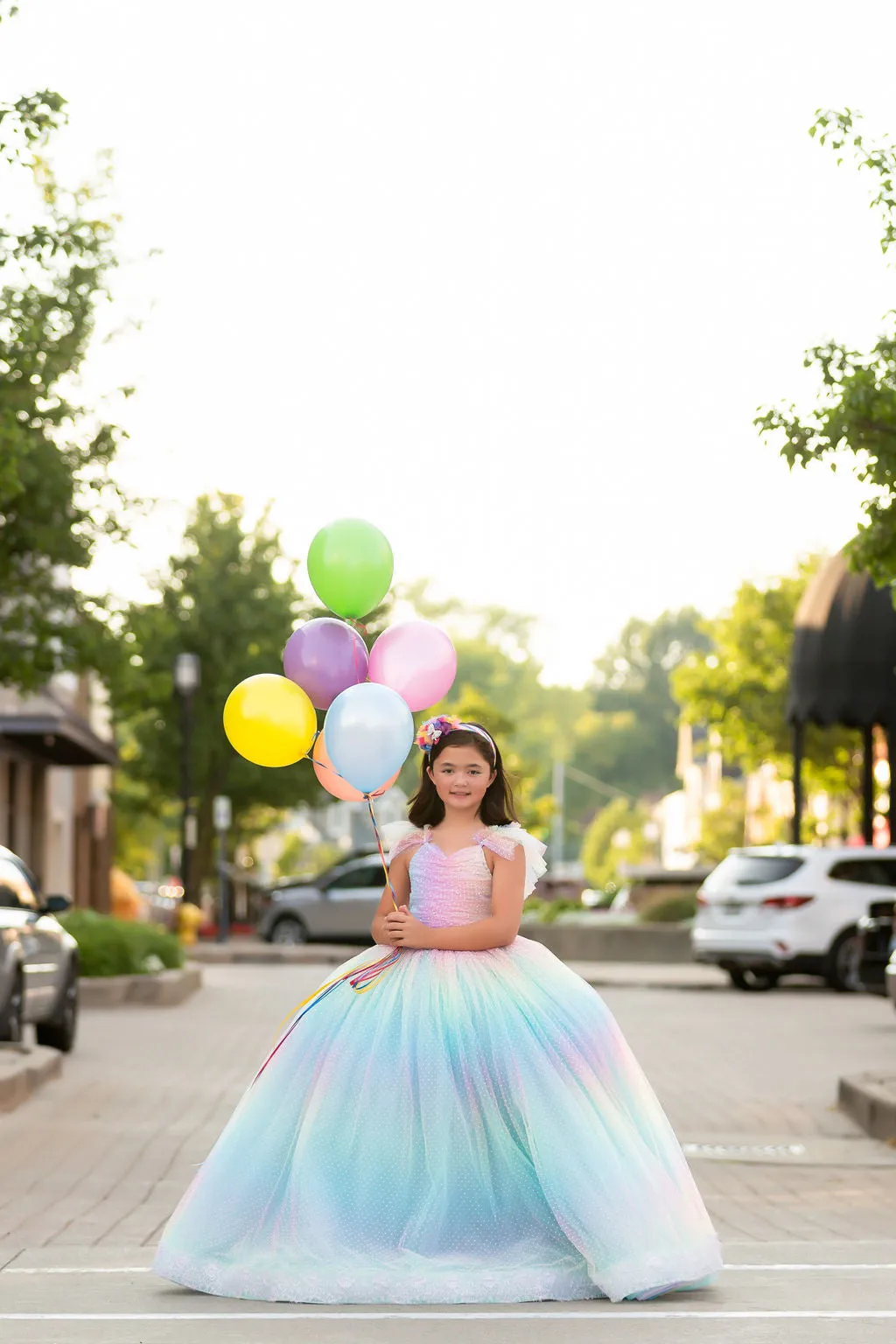 "Ombre Lilac Dream" Floor Length Dress (7 Year-Petite 8 Year)
