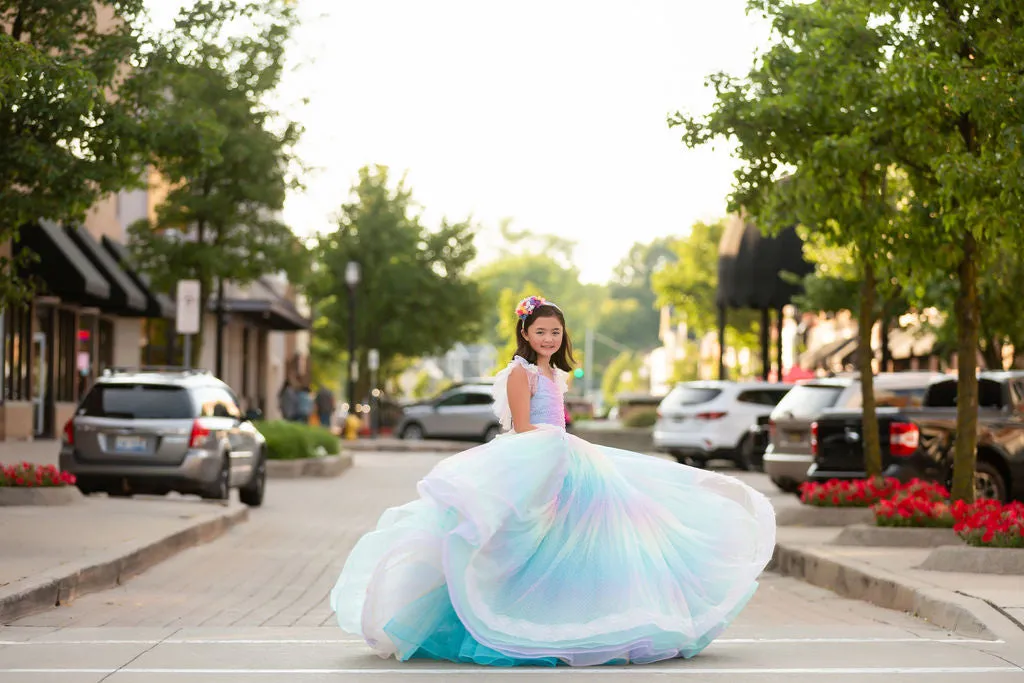 "Ombre Lilac Dream" Floor Length Dress (7 Year-Petite 8 Year)
