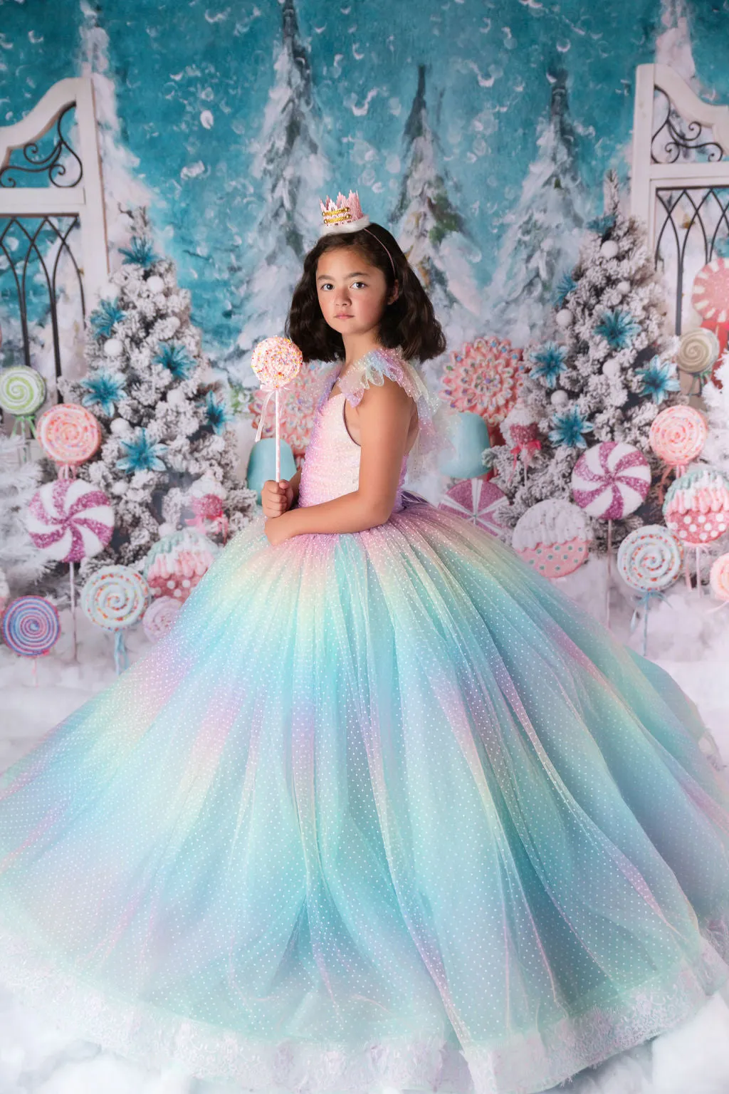 "Ombre Lilac Dream" Floor Length Dress (7 Year-Petite 8 Year)