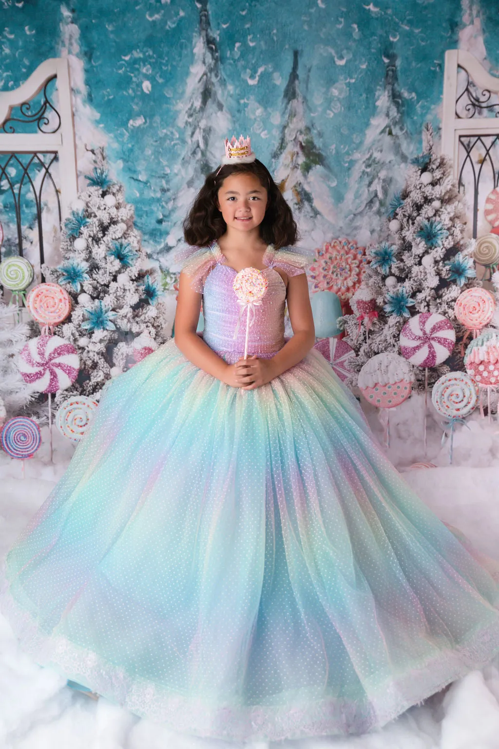 "Ombre Lilac Dream" Floor Length Dress (7 Year-Petite 8 Year)