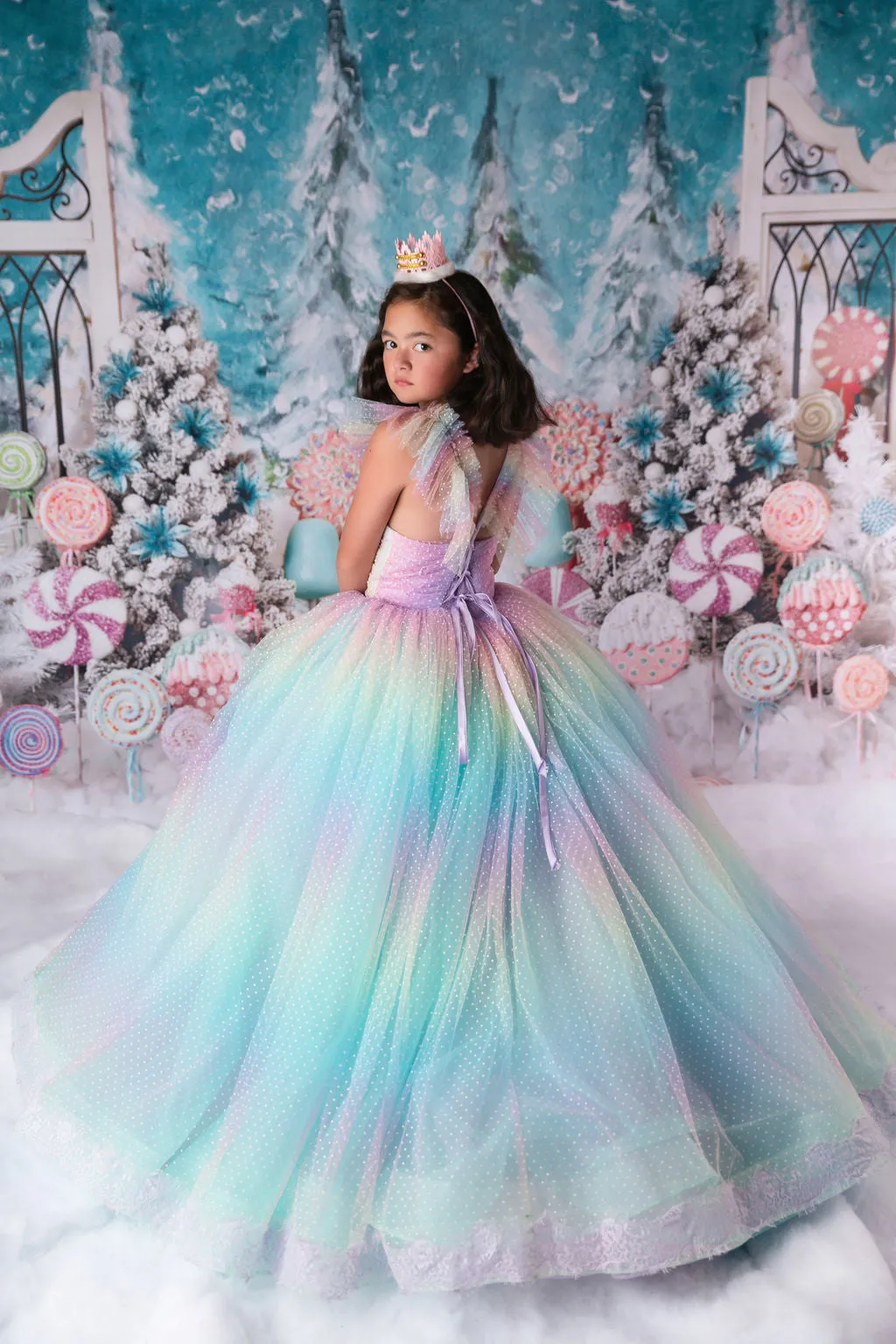 "Ombre Lilac Dream" Floor Length Dress (7 Year-Petite 8 Year)