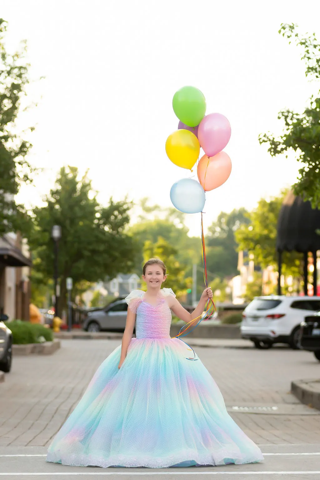 "Ombre Lilac Dream" Floor Length Dress (7 Year-Petite 8 Year)