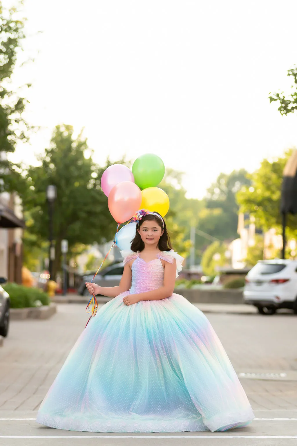 "Ombre Lilac Dream" Floor Length Dress (7 Year-Petite 8 Year)