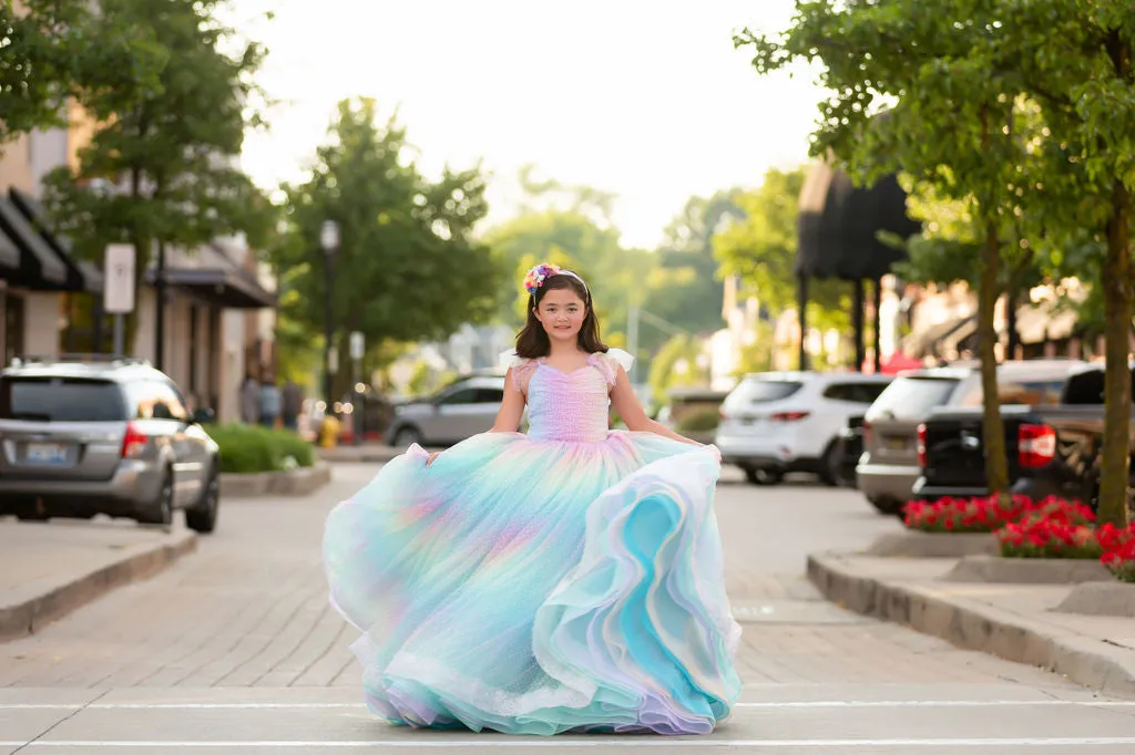 "Ombre Lilac Dream" Floor Length Dress (7 Year-Petite 8 Year)