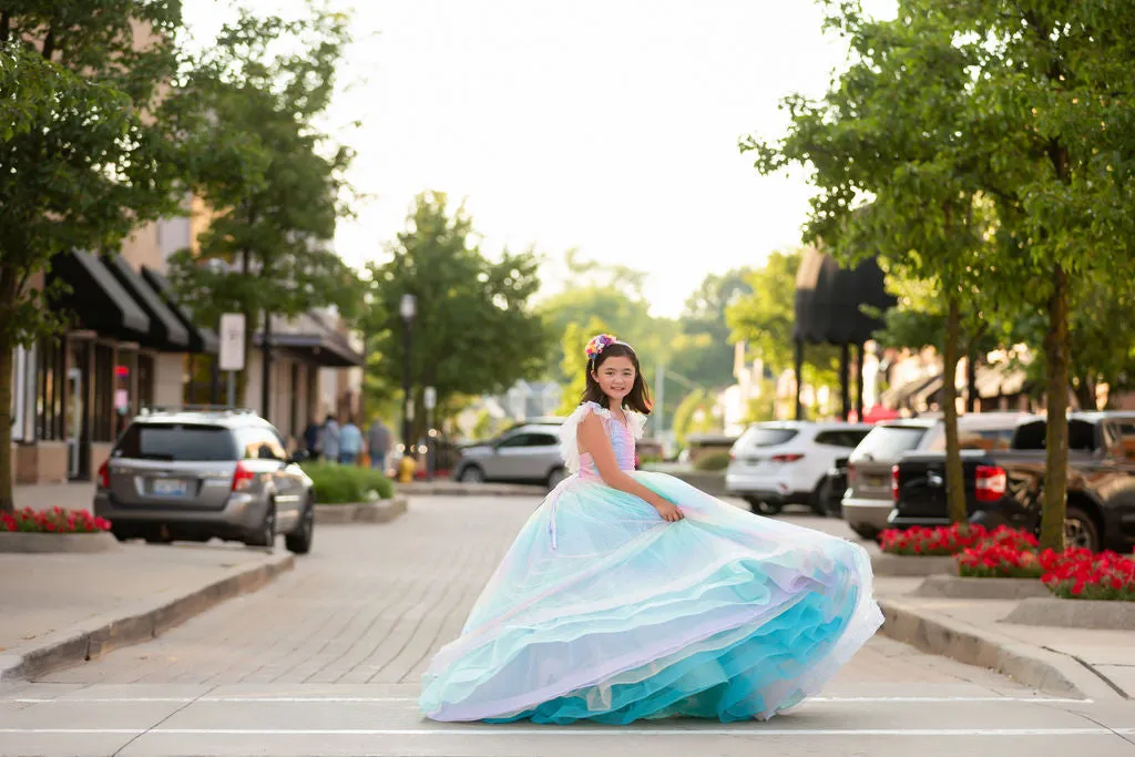 "Ombre Lilac Dream" Floor Length Dress (7 Year-Petite 8 Year)