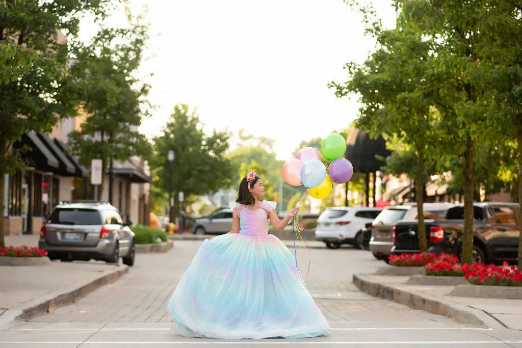 "Ombre Lilac Dream" Floor Length Dress (7 Year-Petite 8 Year)