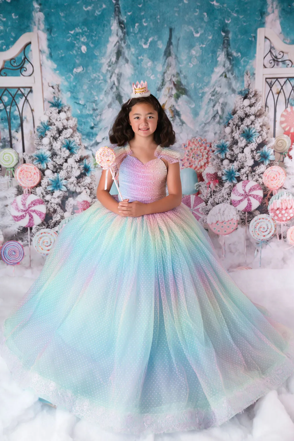 "Ombre Lilac Dream" Floor Length Dress (7 Year-Petite 8 Year)