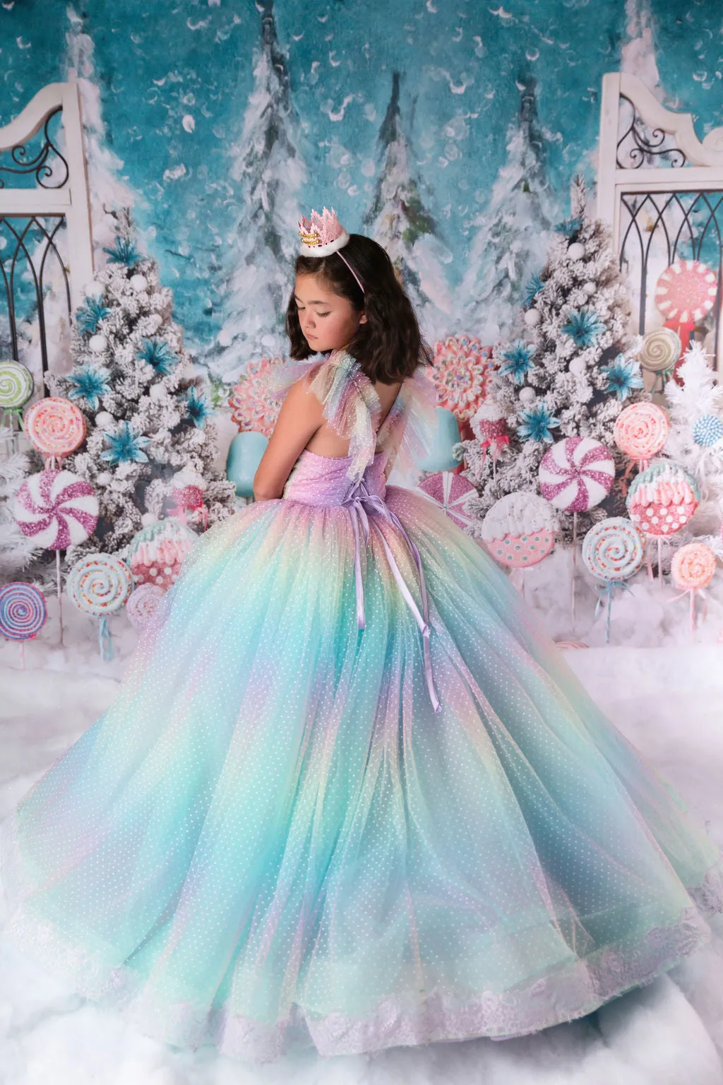 "Ombre Lilac Dream" Floor Length Dress (7 Year-Petite 8 Year)