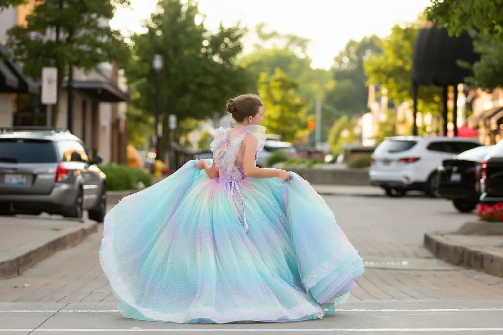 "Ombre Lilac Dream" Floor Length Dress (7 Year-Petite 8 Year)