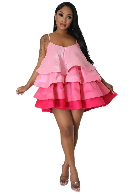 TickleMe Cute- Ruffled Pink Dress